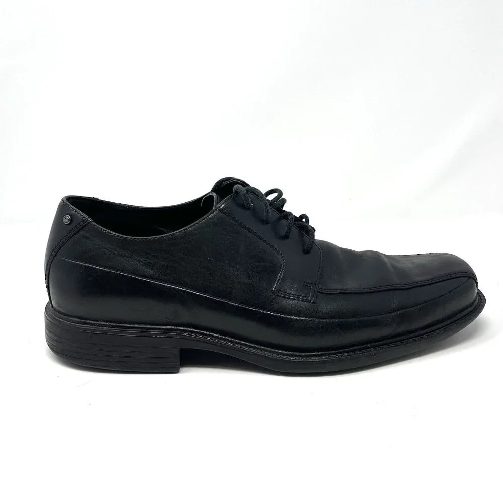 Rockport Felson Men's Shoes K70890 Black Leather Apron‎ Toe Oxford Dress 11
